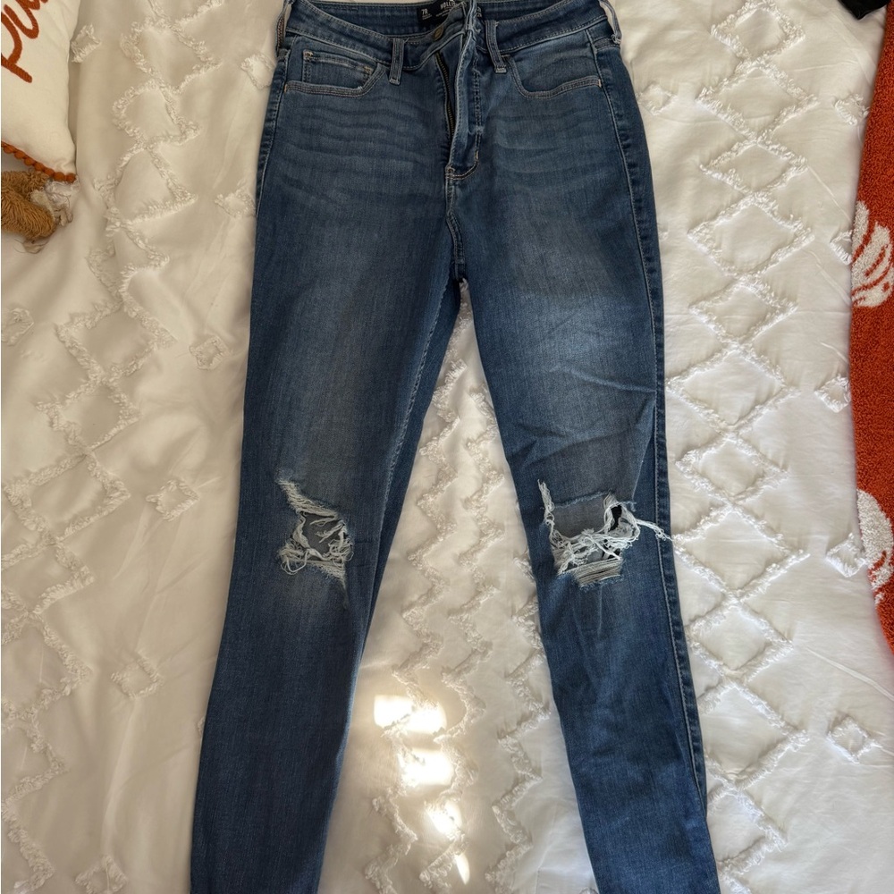 Hollister Blue Distressed Women Jeans